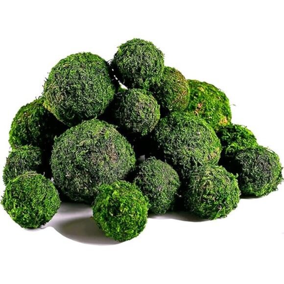 Moss Balls, 18 PCS Decorative Balls for Centerpiece Bowls Natural Dried Balls - Picture 8 of 8